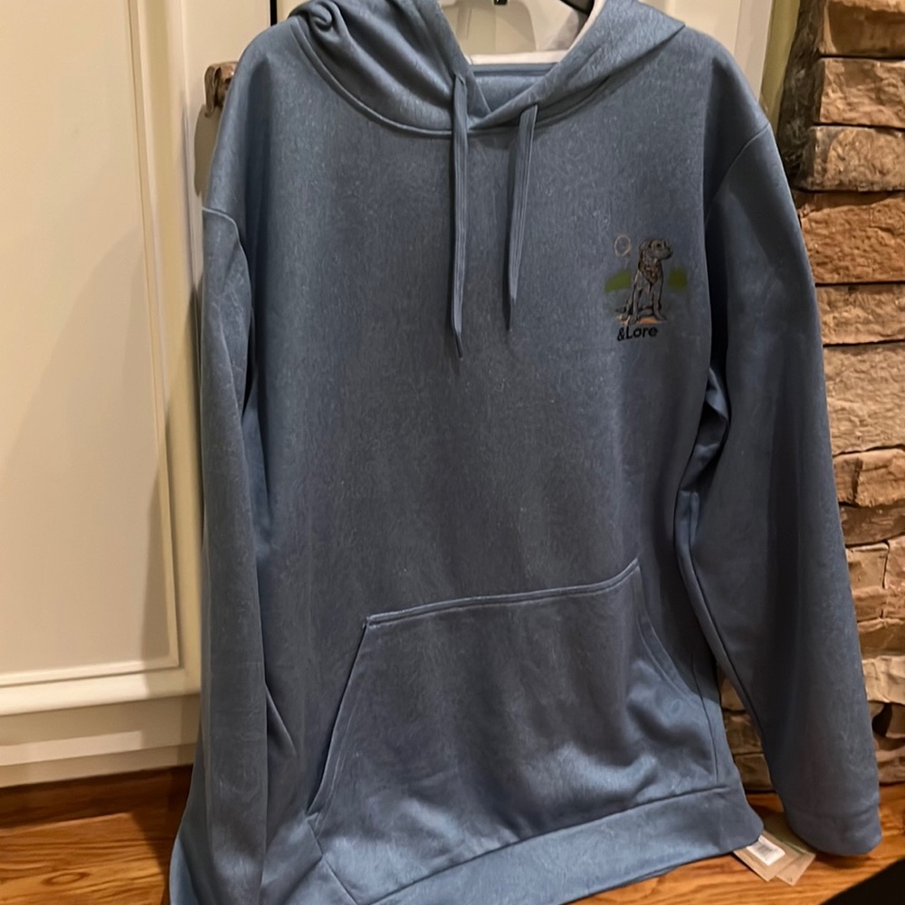 & Lore lab dog hoodie blue thermal men’s large 🦮
